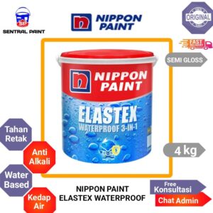 Nippon Elastex Anti Bocor – Cat Pelapis Elastis & Tahan Rembes untuk Atap dan Dinding
