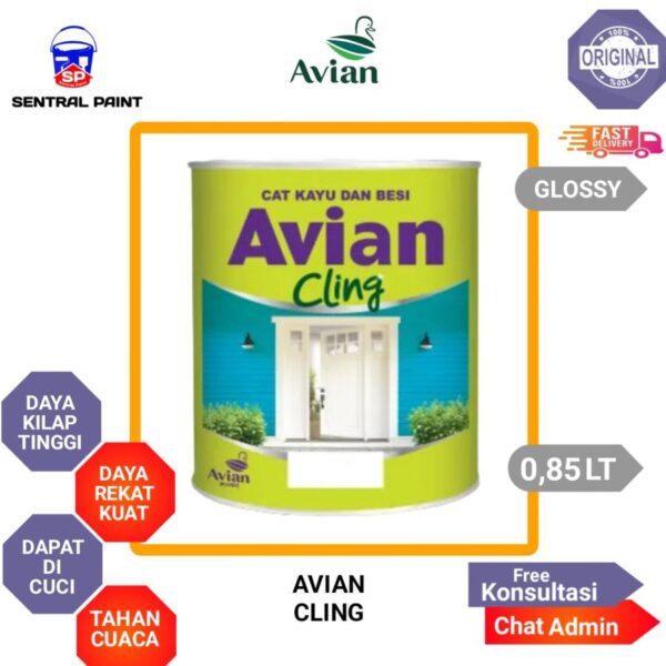 Avian Cling Cat Kayu dan Besi